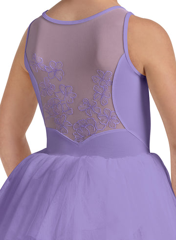 Girls Bloch Embroidered Tank Tutu Leotard CL50004 (Lilac)