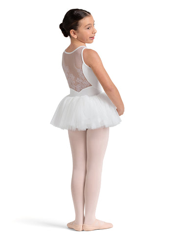 Girls Bloch Embroidered Tank Tutu Leotard CL50004 (White)