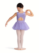 Girls Velvet Tank Tutu Dress (Lilac)