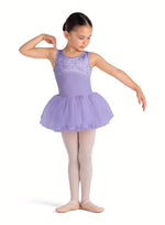 Girls Velvet Tank Tutu Dress (Lilac)