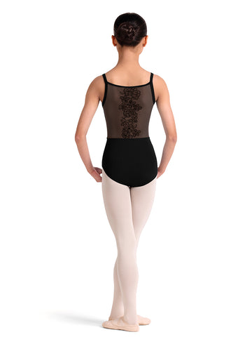 Girls Bloch Corset Embroidered Cami Leotard CL70005 (Black)