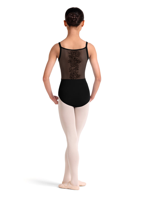 Girls Bloch Corset Embroidered Cami Leotard CL70005 (Black)