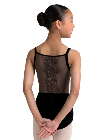 Girls Bloch Corset Embroidered Cami Leotard CL70005 (Black)