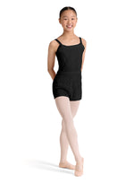 Girls Bloch Knit Short Unitard CU12002 (Black)