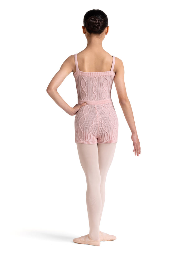 Girls Bloch Knit Short Unitard CU12002 (Pink)