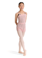 Girls Bloch Knit Short Unitard CU12002 (Pink)