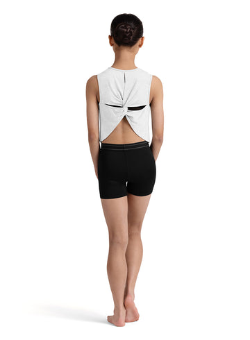 Girls Bloch Dancer Print Twist Back Tee CZ30005 (White)