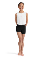 Girls Bloch Dancer Print Twist Back Tee CZ30005 (White)