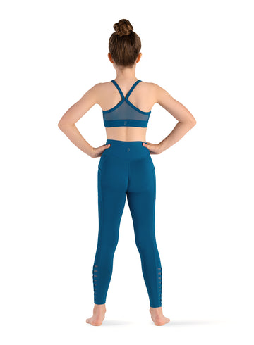 Girls Weave Back Cami Crop Top CZ8467 (Peacock)