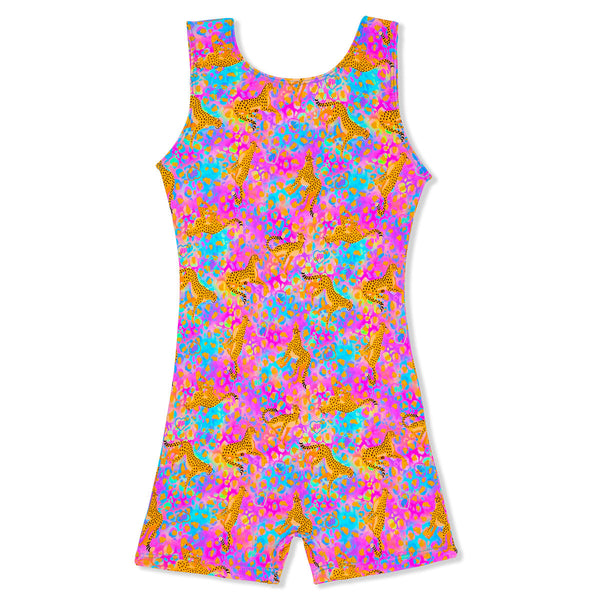 Cheetah Print Gymnastics Biketard (Child)