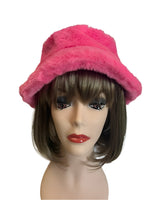 Neon Pink Fuzzy Bucket Hat