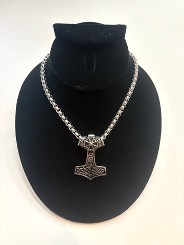 Stainless Steel Thor Hammer Mjolnir Necklace