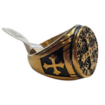 Gothic Cross Golden Ring