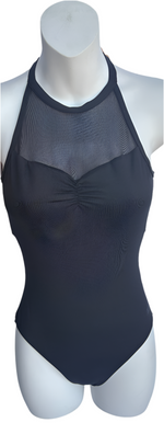 Allison Pinch High Neck Low Back Leotard by Lulli LUB899 (Black)