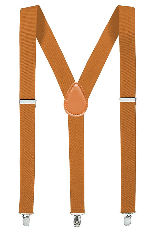 Y-Back Solid Color Suspenders