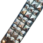 Pyramid/Cone Studded Bracelet (3-row)