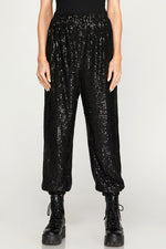 Black Sequin Joggers (Adult)