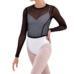 Sheer Overlay Mesh Top (Black)
