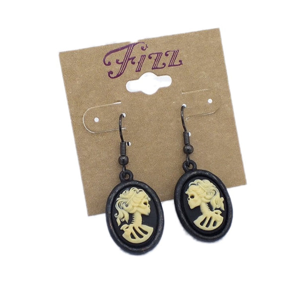 Bone Lolita Cameo Earrings