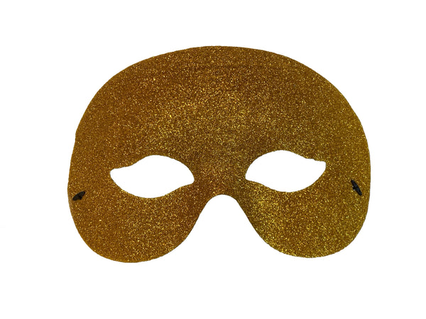 Halbmaske mit goldenem Glitzer