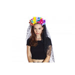 Rainbow Rose Veil Headband