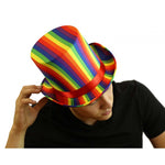Rainbow Satin Top Hat