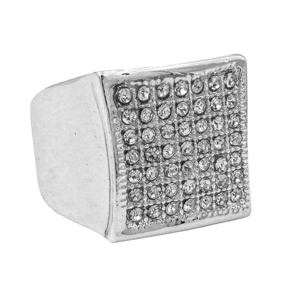 Iced Out Ring Silver Gold (Men)