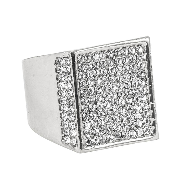 Iced Out Ring Silver Gold (Men)