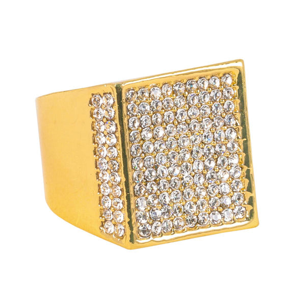 Iced Out Ring Silver Gold (Men)