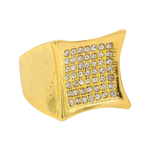 Iced Out Ring Silver Gold (Men)