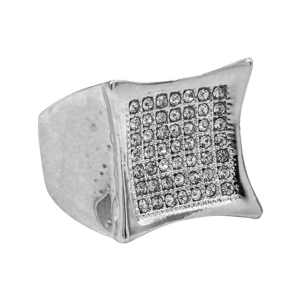 Iced Out Ring Silver Gold (Men)