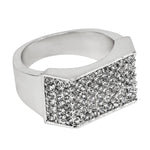 Iced Out Ring Silver Gold (Men)