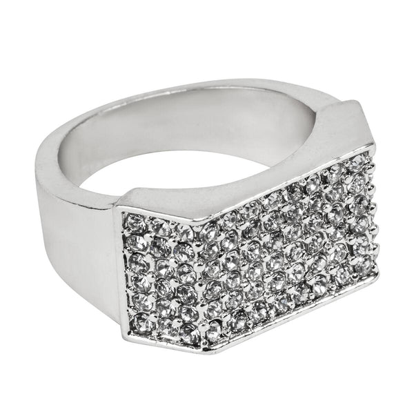 Iced Out Ring Silver Gold (Men)