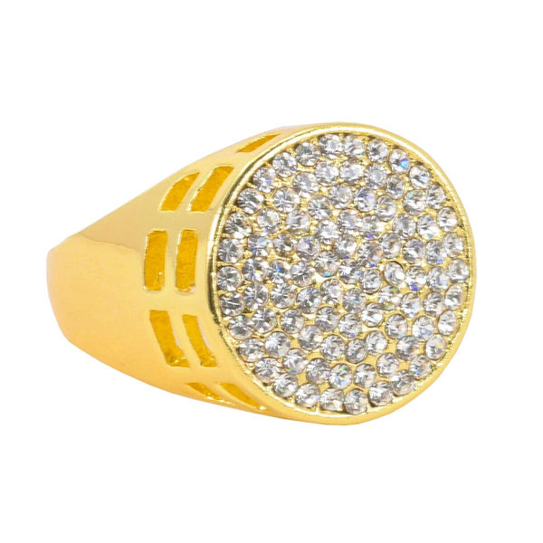 Iced Out Ring Silver Gold (Men)