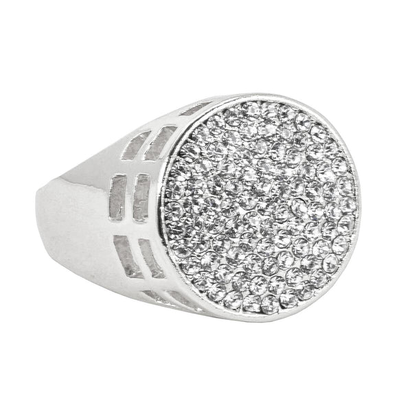 Iced Out Ring Silver Gold (Men)