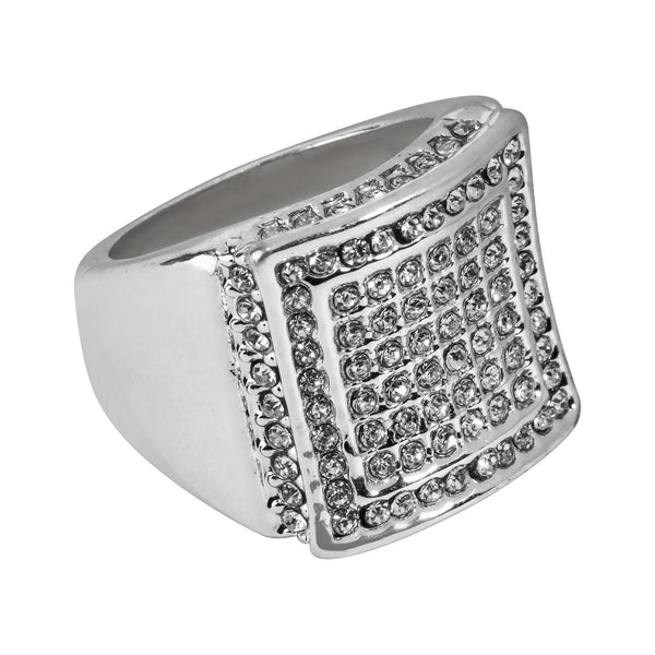 Iced Out Ring Silver Gold (Men)