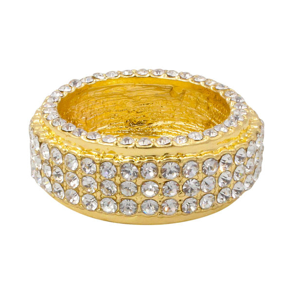 Iced Out Ring Silver Gold (Men)