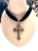Black Gothic Cross Choker