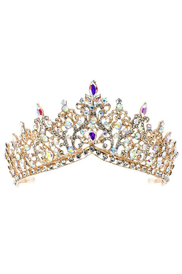 Gold Rhinestone Tiara