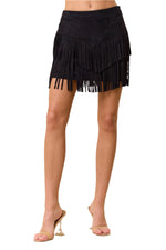Faux Suede Cowgirl Fringe Skirt (Adult)