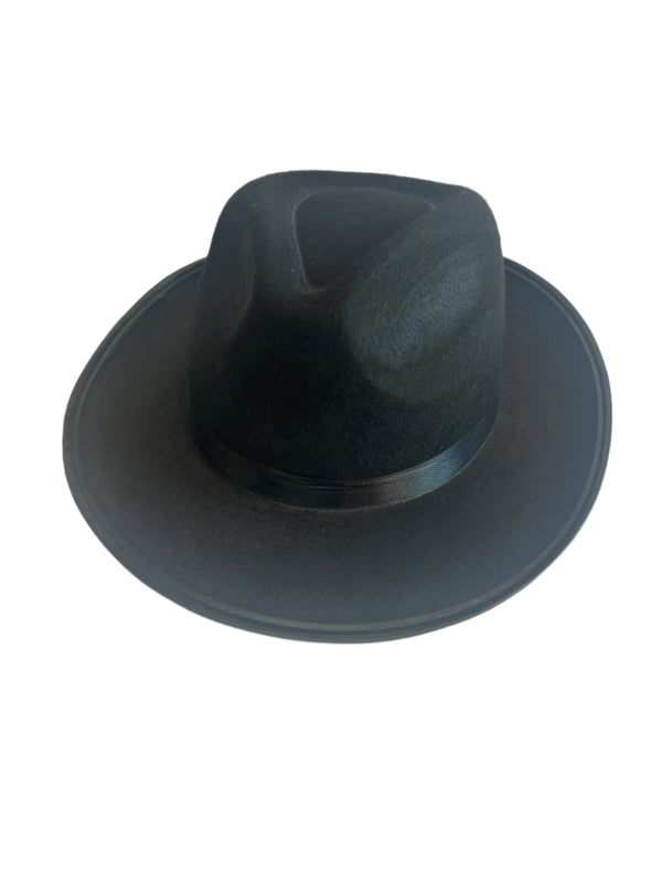 Economy Black Felt Fedora