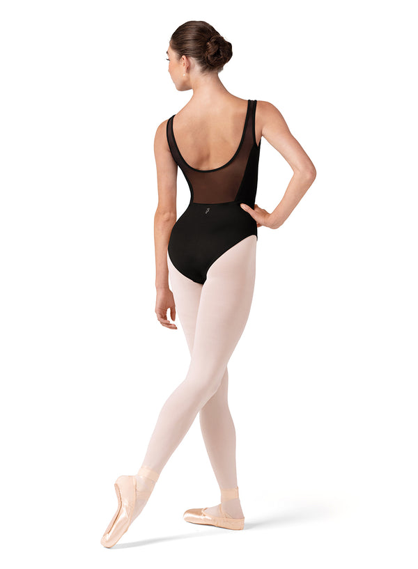 Ladies Bloch Corset Embroidered Tank Leotard L50002 (Black)