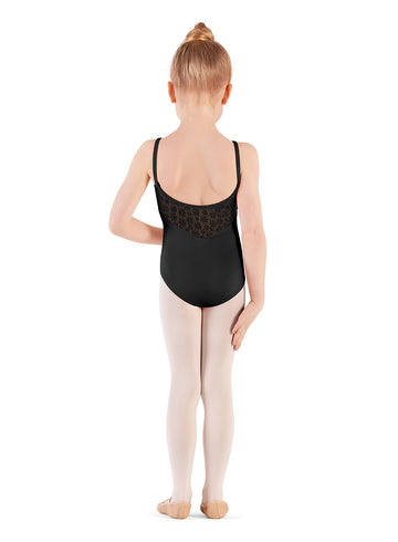 Girls Mirella Daisy Lace Camisole Leotard M1252C (Black)