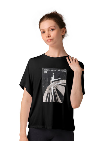 Ladies Mirella Vintage Print Tee M30003L (Black)
