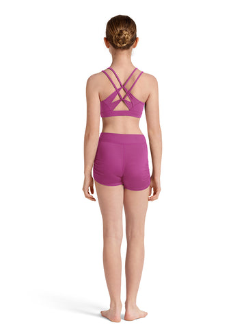 Girls Mirella Cross Back Crop Top M30005C (Magenta)