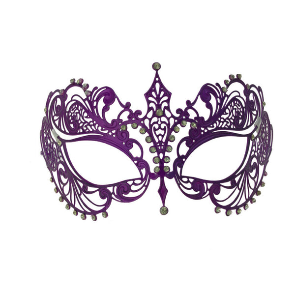 Purple Filigree Metal Mask