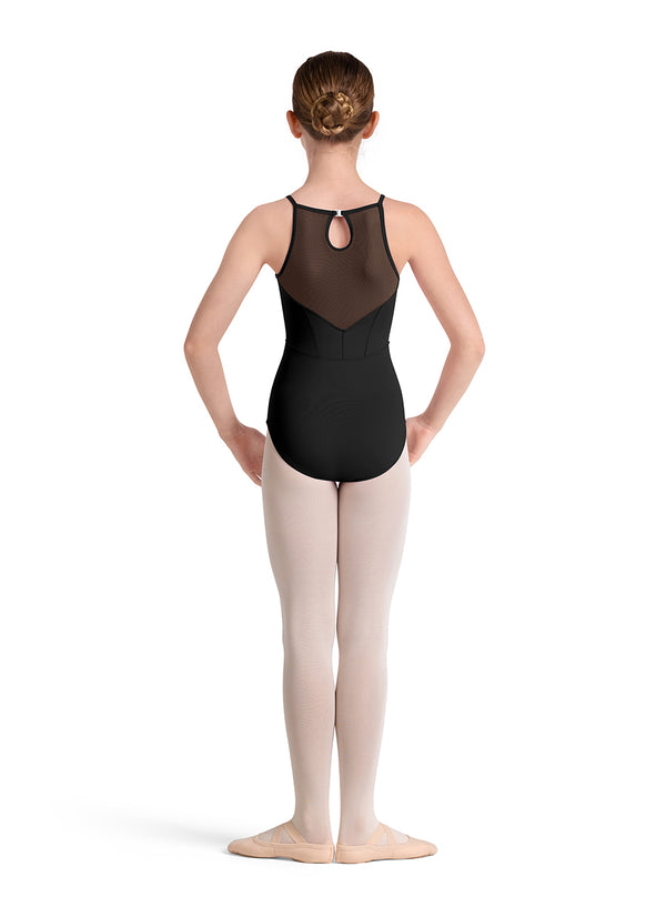 Girls Mirella Keyhole Halter Leotard M40002C (Black)