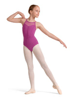 Girls Mirella Keyhole Halter Leotard M40002C (Magenta)