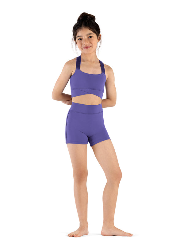 Girls Strap Detail Crop Top M752C (Tanzanite)