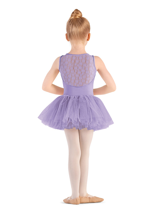 Girls Mirella Daisy Lace Tutu Dance Dress M492C (Lilac)